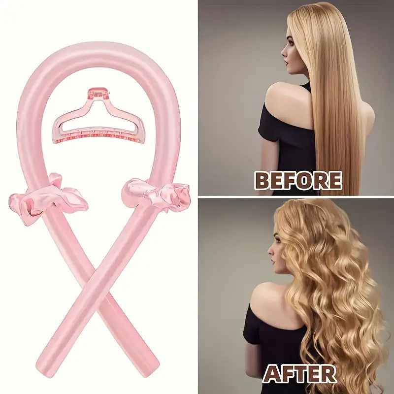 Kit Beauté 15-en-1 – Boucles Sans Chaleur + Massage Visage + Accessoires Sommeil Satin