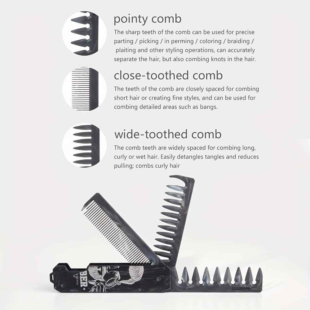 Peigne Pliable Portable – Barbe & Cheveux