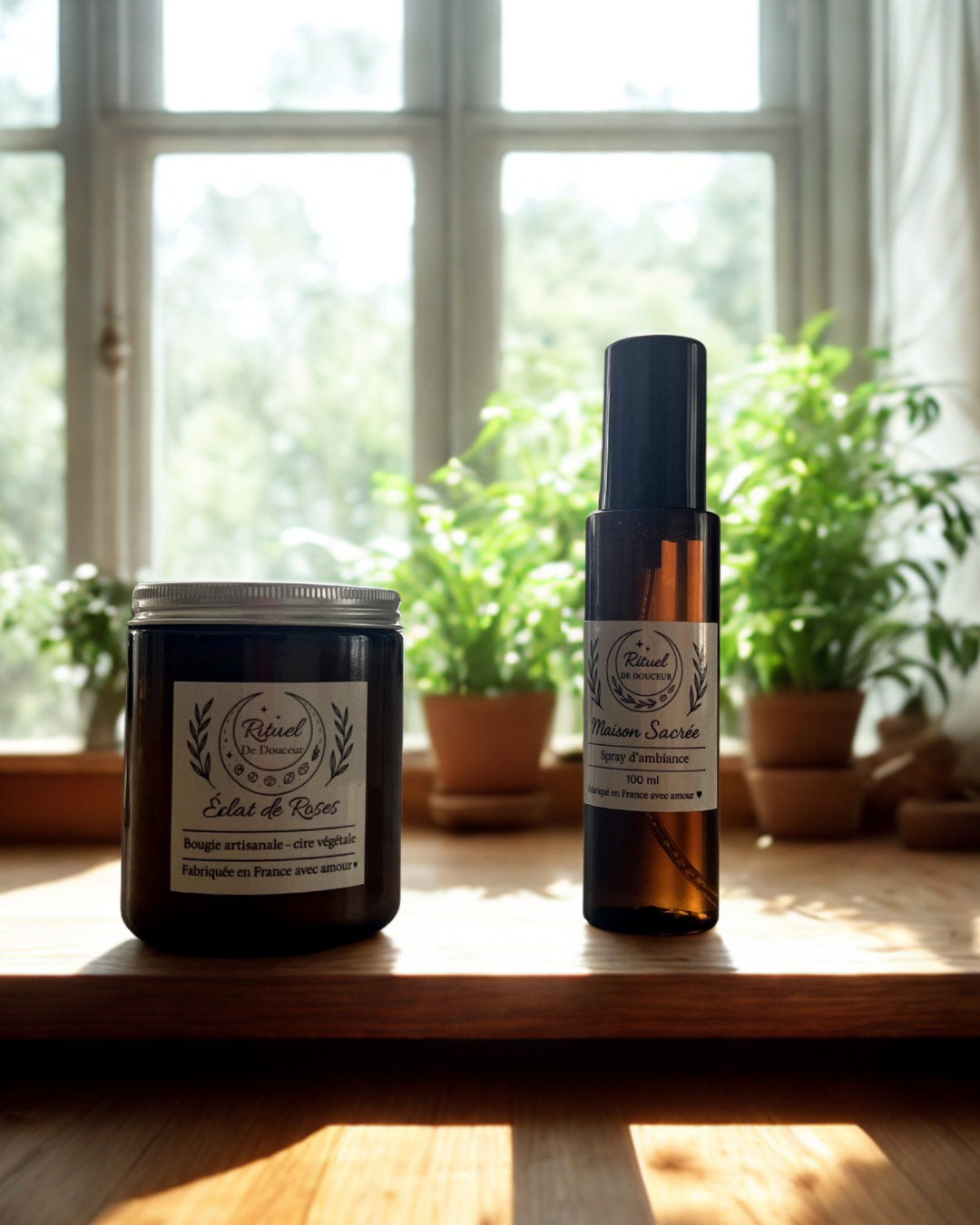 Coffret Bougie & Spray Parfumé – Duo Raffiné Artisanat - MoonRose by Amour’Eu