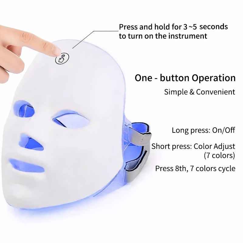 Masque beauté 7 couleurs – LED & Rechargeable