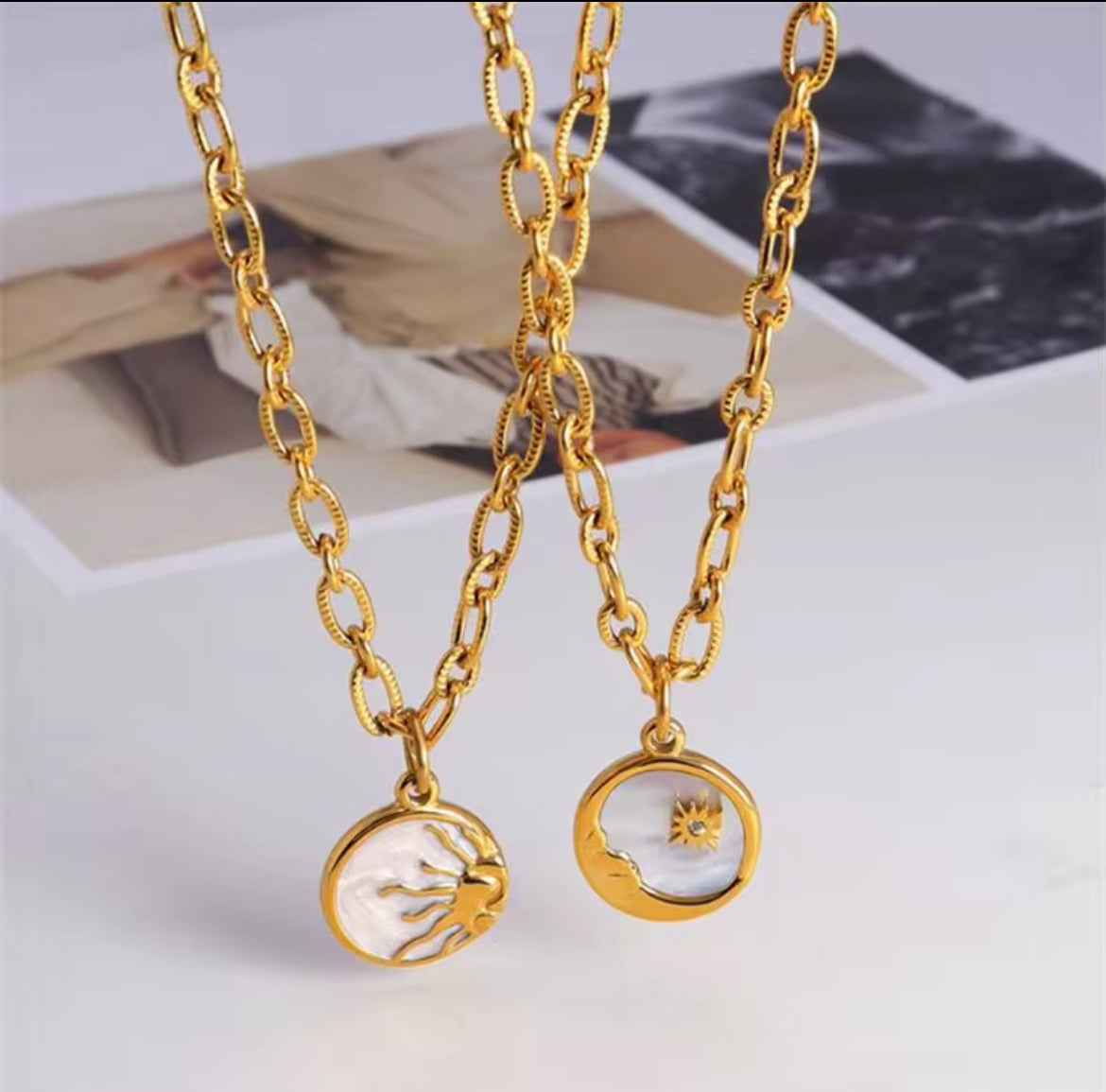 Duo Collier Soleil & Lune – Harmonie & Éclat - MoonRose by Amour’Eu