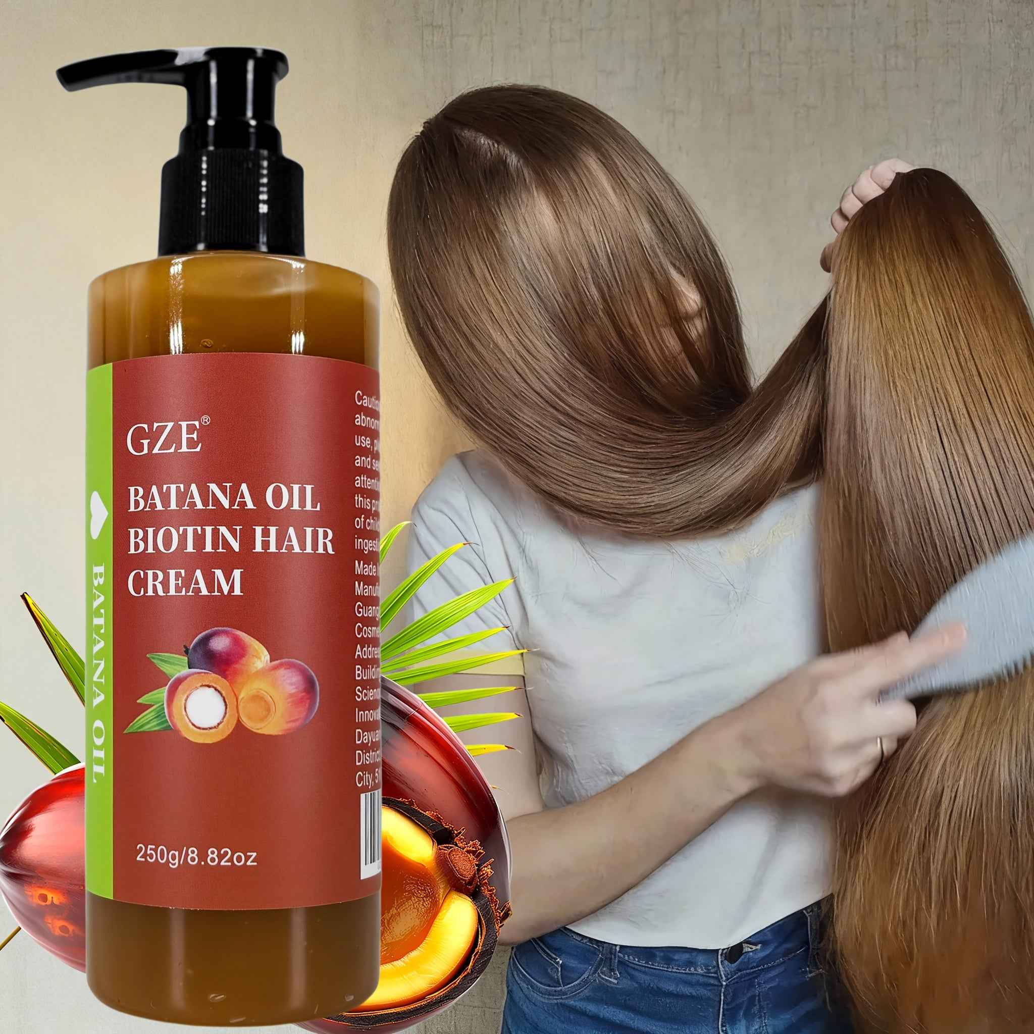 Crème Capillaire Huile de Batana Hydratation Intense – Cheveux Secs & Abîmés