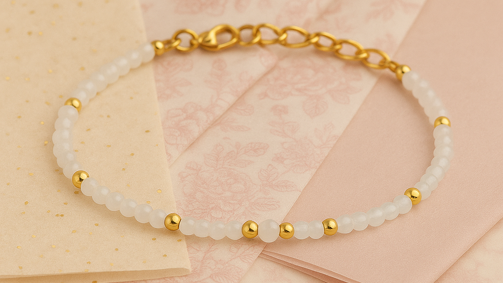 Bracelet pierre de lune naturelle – Énergie féminine, intuition & équilibre émotionnel - MoonRose by Amour’Eu