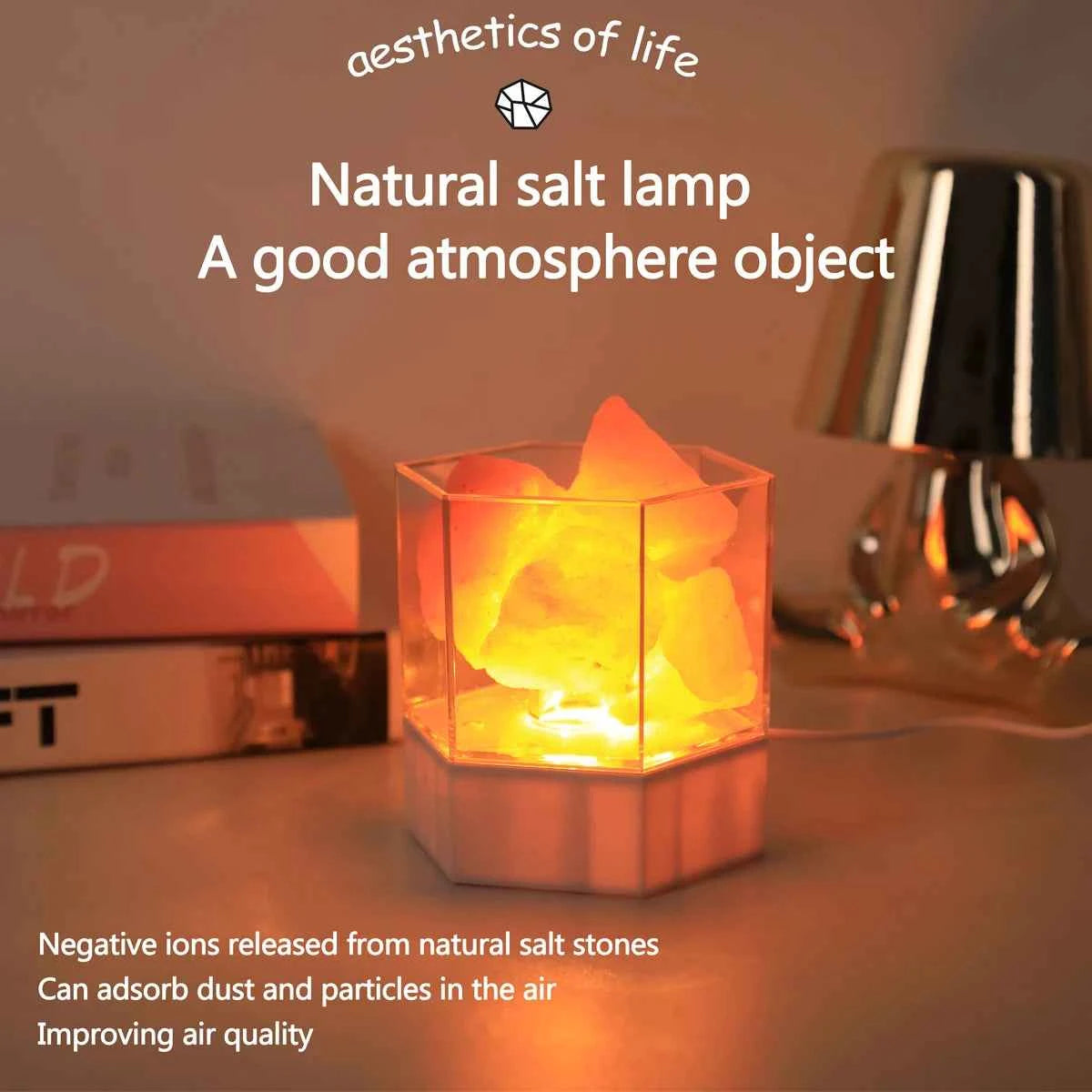 Lampe de Sel Purifiante & Aromathérapie - MoonRose by Amour’Eu