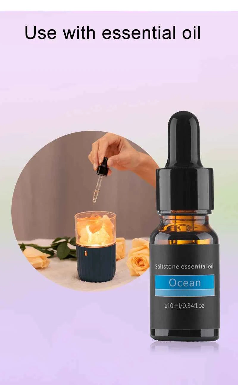 Lampe de Sel Purifiante – Lumière Apaisante et Diffusion d’Huiles Essentielles - MoonRose by Amour’Eu