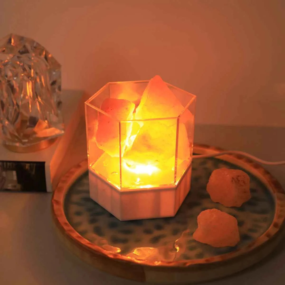 Lampe de Sel Purifiante & Aromathérapie - MoonRose by Amour’Eu