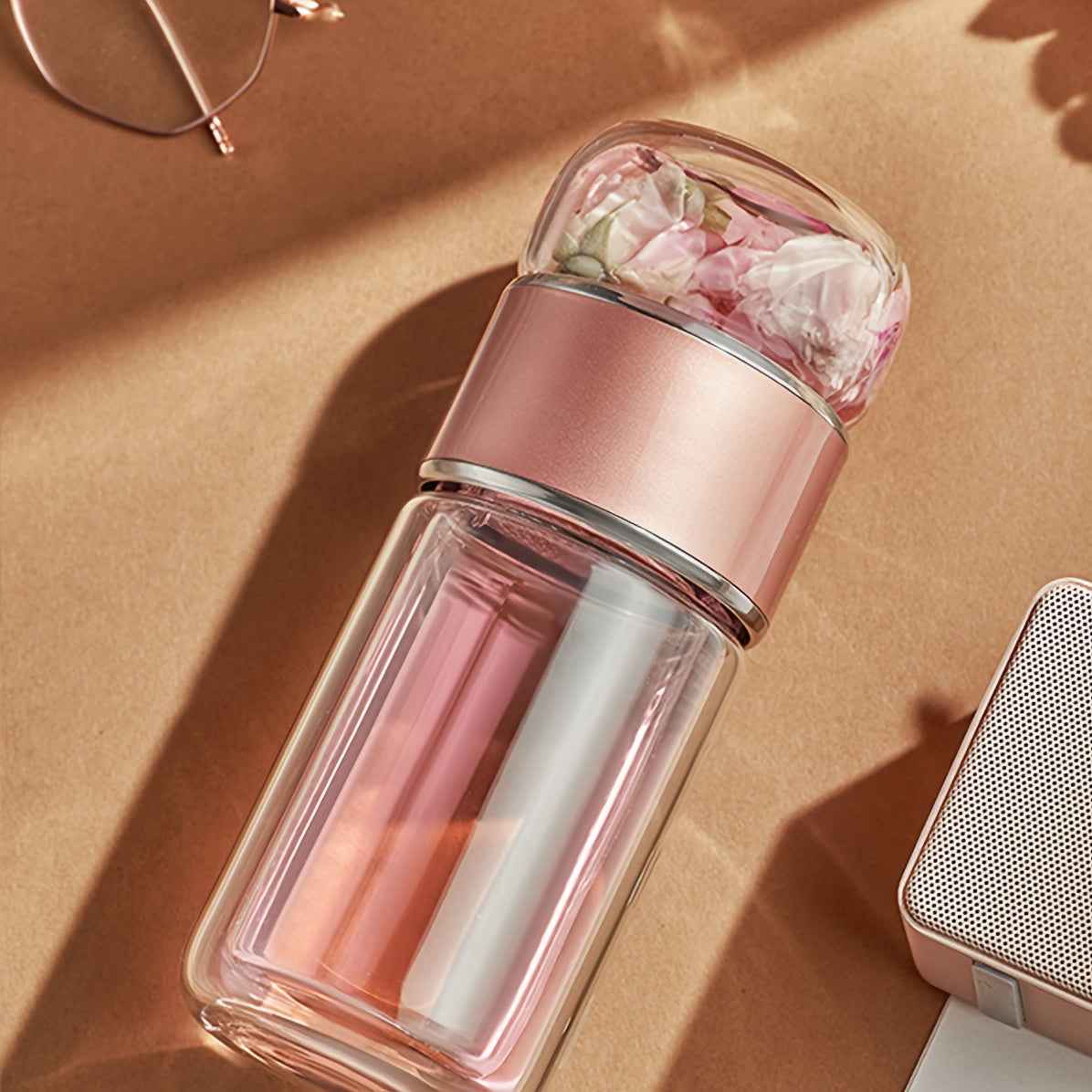 Bouteille Infuseur Thé – Verre Double Paroi